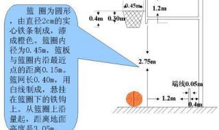 篮球场标准尺寸图平面图